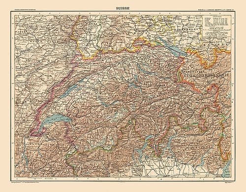 Switzerland - Schrader 1908 Art Print