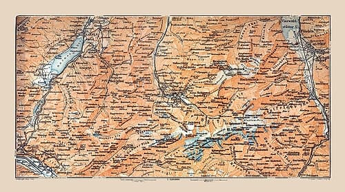 Engelberg Region Switzerland - Baedeker 1921 Art Print