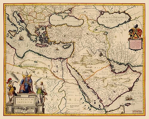 Turkish Empire - Blaeu 1635 Art Print