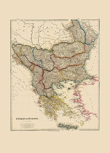 Europe Turkey - Arrowsmith 1844 Art Print
