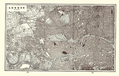 London England - Rathbun 1893 Art Print