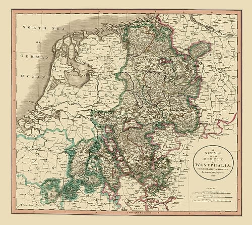 Westphalia Region Germany - Cary 1799 Art Print