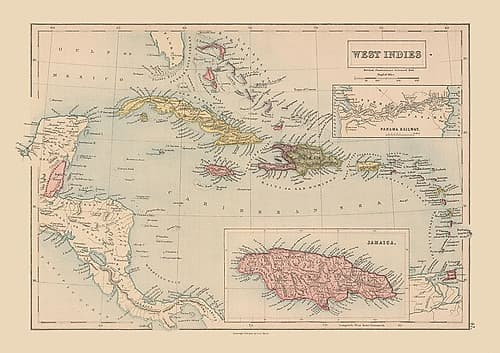 West Indies - Black 1867 Art Print