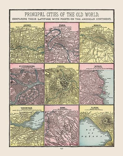 Cities of World - Cram 1892 Art Print