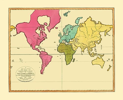 New Discovered Islands Asia Africa America Art Print