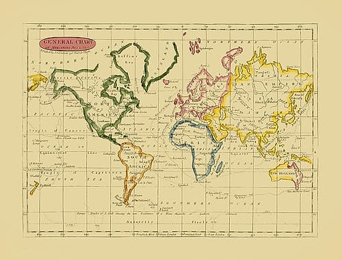 Mercator Projection - Seaman Art Print