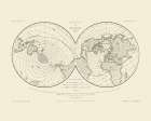 World Isodynamic Lines - Perthes 1839 Art Print