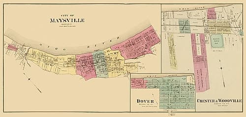 Maysville Kentucky - Griffing 1876 Vintage Print