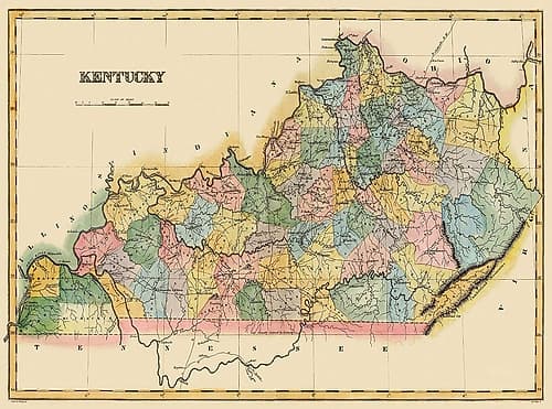 Kentucky - Lucas 1823 Vintage Print