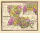 Louisiana - Mitchell 1846 Art Print