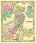 Boston , Adjacent Area Massachusetts - Colton 1855 Art Print