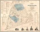 Foxboro Massachusetts - Everett 1850 Vintage Print
