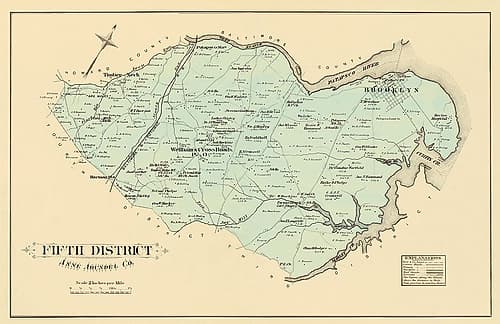 Anne Arundel 5th District Maryland Landowner Vintage Print