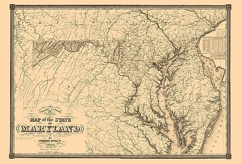 Maryland - Lucas 1841 Vintage Print