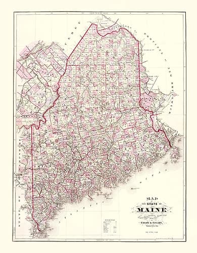 Maine - Colby  1887 Vintage Print