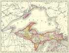 Michigan Upper Peninsula - Rand McNally 1897 Art Print