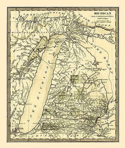 Michigan - Burr 1831 Vintage Print