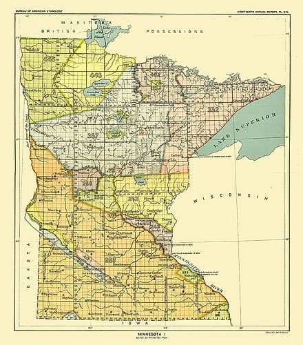 Minnesota - Hoen 1896 Vintage Print