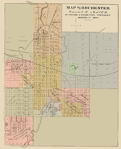 Rochester Minnesota - Andreas 1874 Vintage Print