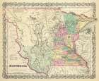 Minnesota - Colton 1856 Art Print