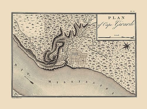 Cape Girardeau, Cape Girardo Missouri - Collot Vintage Print