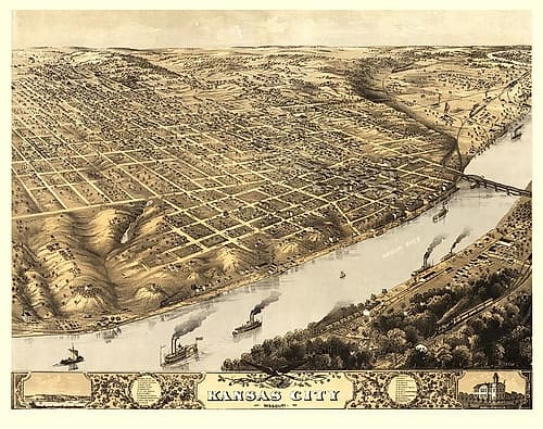Kansas City Missouri - Ruger 1869 Vintage Print