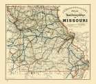 Missouri Railroad - Higgins 1888 Vintage Print