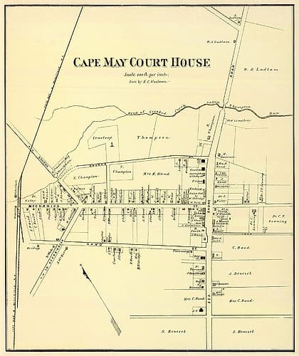 Cape May Court House New Jersey Landowner Vintage Print