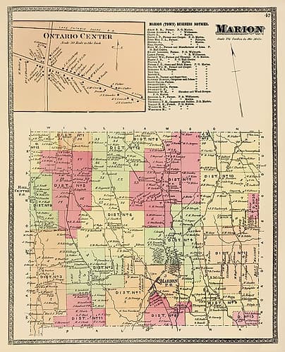 Marion New York Landowner - Beers 1874 Art Print