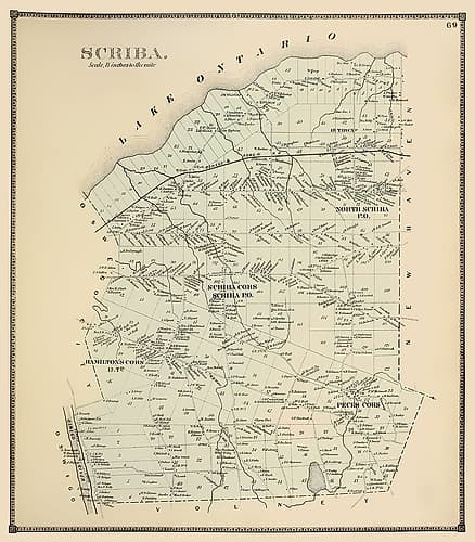 Scriba New York Landowner - Stone 1866 Vintage Print