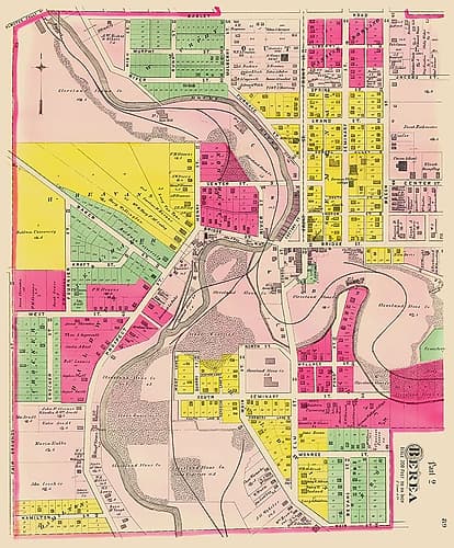 Berea Ohio - Cram 1892 Vintage Print