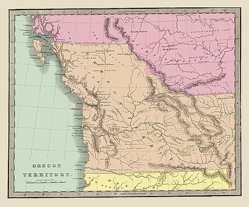 Oregon Territory - Illman 1833 Vintage Print