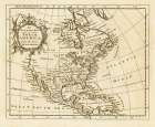 North America from the Latest Discoveries - 1750 Art Print by Unknown