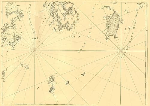 Blue Hill Bay Penobscot Bay Owls Head Vintage Print