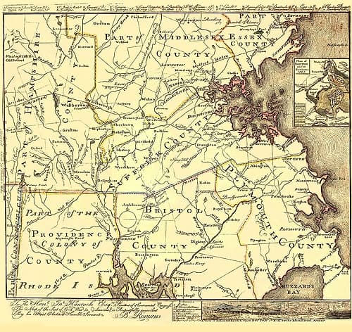 Seat of Civil War in America - Hancock 1775 Vintage Print