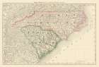 North Carolina, South Carolina - Rand McNally 1879 Art Print