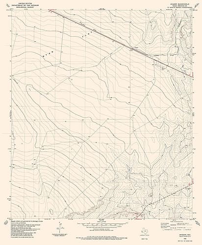 Aragon Texas Quad - USGS 1983 Vintage Print