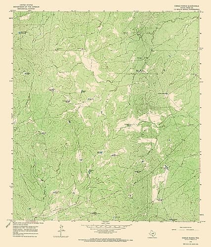 Cibolo Ranch Texas Quad - USGS 1965 Vintage Print