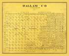 Dallam County Texas - Beaumont 1889 Vintage Print