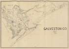Galveston County Texas - Pressler 1891 Vintage Print