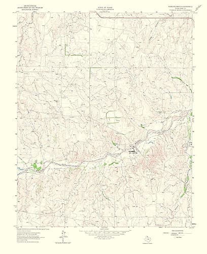 Hudgens Ranch Texas Quad - USGS 1965 Vintage Print