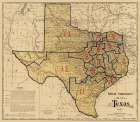 Railroad Commissioners Map of Texas -1897 Art Print by Unknown