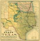 Texas Revised - Rand McNally 1876 Vintage Print