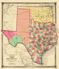 Texas and Indian Territory - Warner and Beers 1876 Art Print