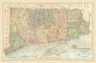 Connecticut, Rhode Island  - Monteith 1882 Art Print