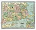 Massachusetts, Connecticut - Johnson 1888 Art Print