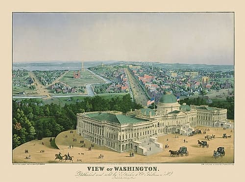Washington DC - Sachse 1852 Vintage Print