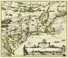 New England Original Colonies - 1673 Art Print by Unknown