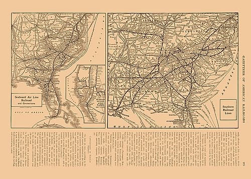 South West US - Railroad - Reynold 1921 Vintage Print