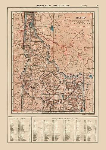 Idaho - Reynold 1921 Vintage Print